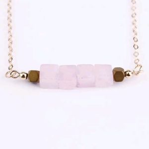 Turquoise/Rose Raw Stone Necklace Pick One